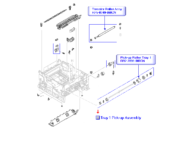Pickup roller Tray 1